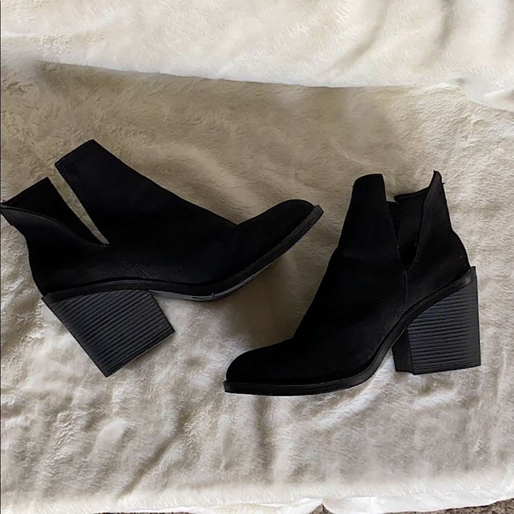 Black Block Heeled Booties by Mossimo Supply Co